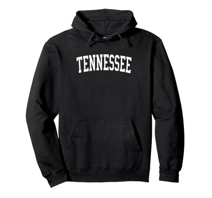 Tennessee Distressed White Varsity Hoodie - Fun Novelty Design for Adults - T-Shirt, Sweatshirt, Hoodie