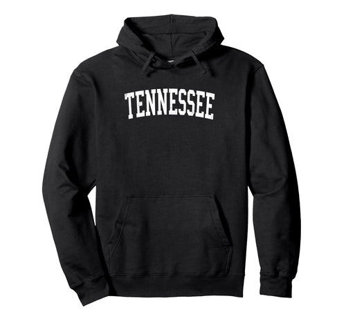 Tennessee Distressed White Varsity Hoodie - Fun Novelty Design for Adults - T-Shirt, Sweatshirt, Hoodie