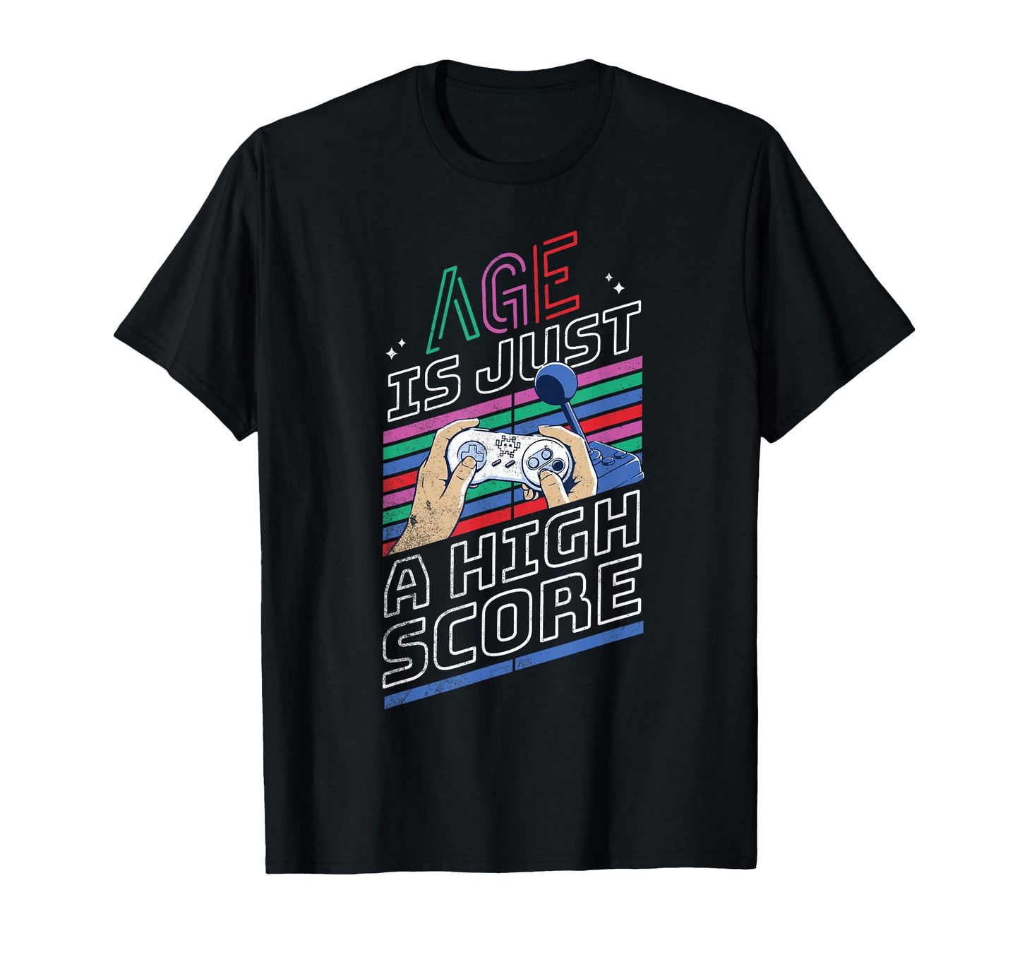 Age Is Just High Score Funny Gaming T-Shirt - Minimalist Print Unisex - T-Shirt, Sweatshirt, Hoodie