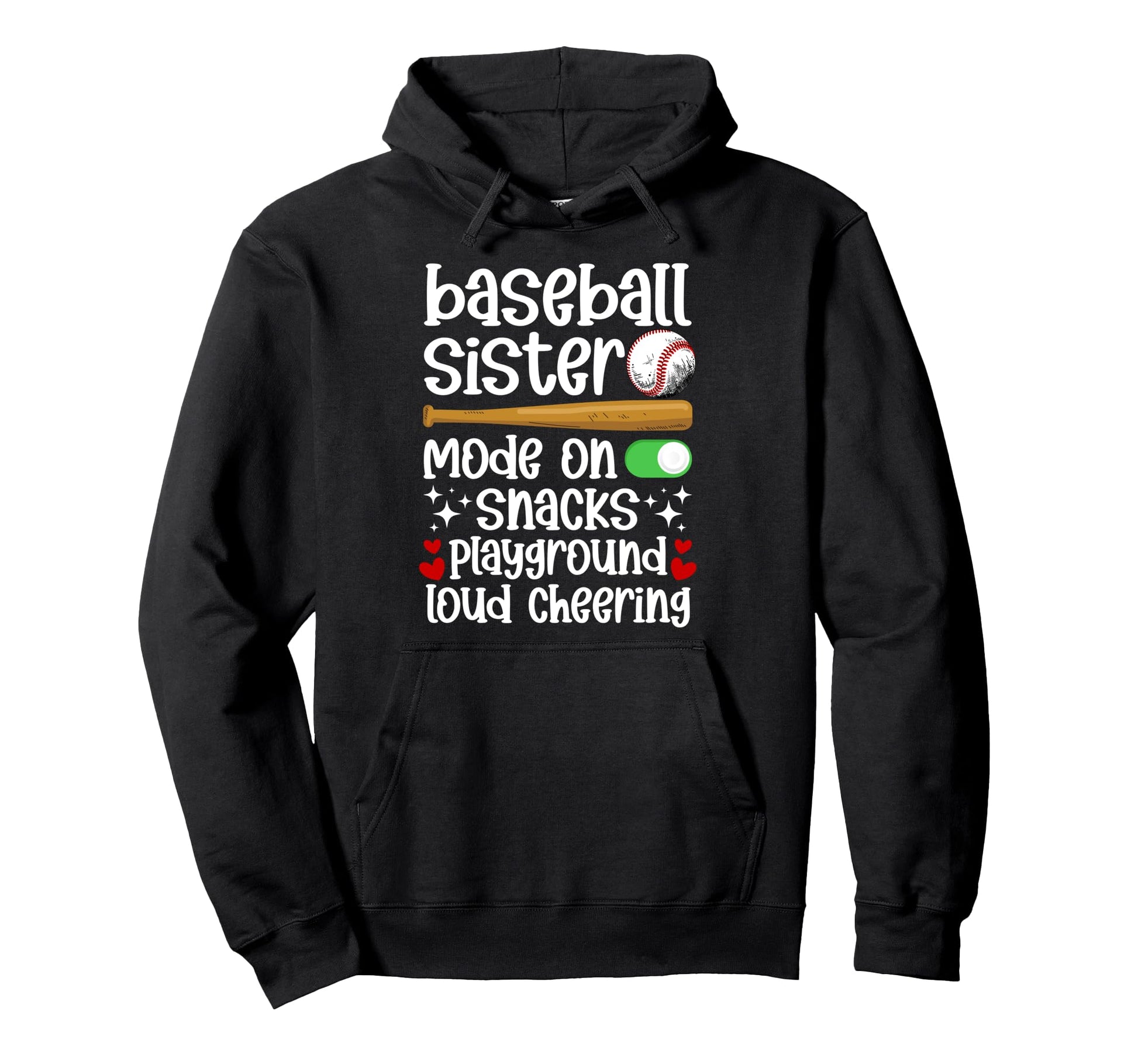 Baseball Sister Mode Sister Baseball Player Hoodie - Unique Graphic Unisex - T-Shirt, Sweatshirt, Hoodie