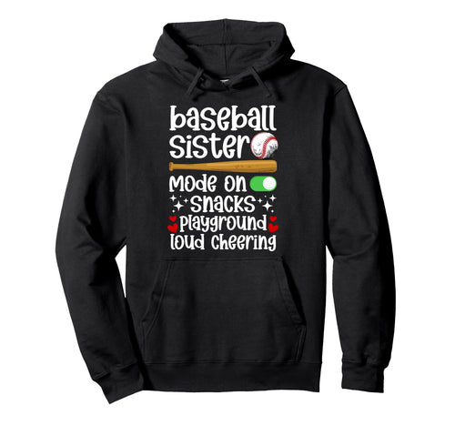 Baseball Sister Mode Sister Baseball Player Hoodie - Unique Graphic Unisex - T-Shirt, Sweatshirt, Hoodie