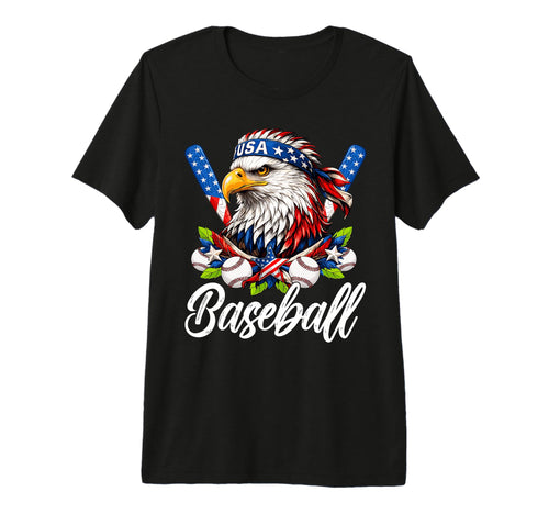 4Th July Baseball Lovers Eagle Usa Flag T-Shirt - Graphic Print Unisex - T-Shirt, Sweatshirt, Hoodie