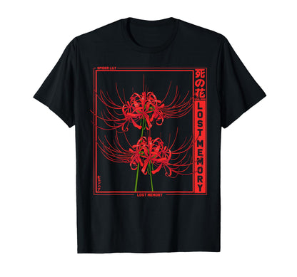 Japanese Spider Lily Soft Grunge T-Shirt - Minimalist Print Men Women - T-Shirt, Sweatshirt, Hoodie