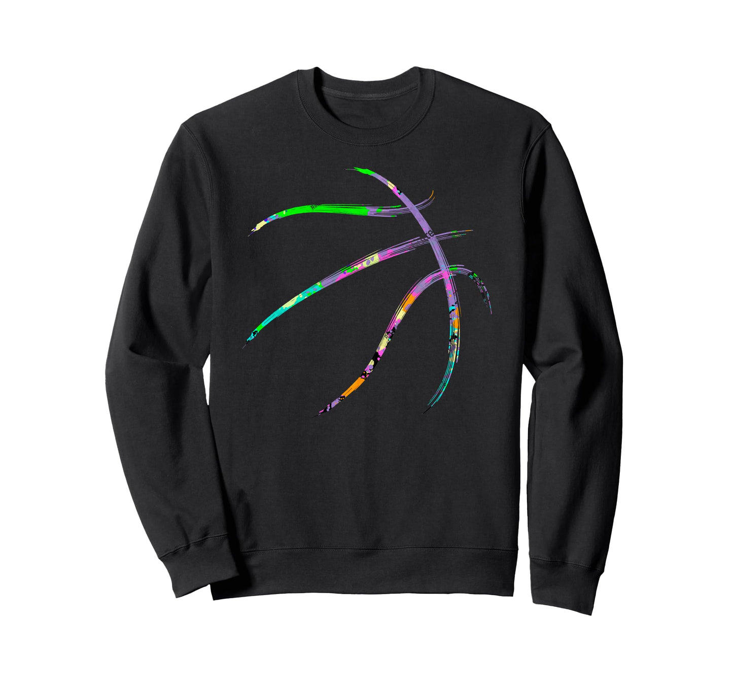 Colorful Basketball Ball Sweatshirt - Minimalist Print Men Women - T-Shirt, Sweatshirt, Hoodie