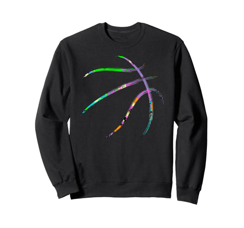 Colorful Basketball Ball Sweatshirt - Minimalist Print Men Women - T-Shirt, Sweatshirt, Hoodie