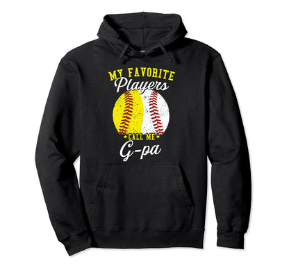 Funny My Favorite Baseball Softball Hoodie - Fun Novelty Design Men Women - T-Shirt, Sweatshirt, Hoodie