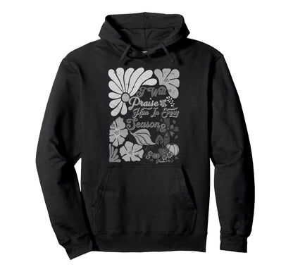 Thanksgiving Fall Pumpkin Cross Praise Him Hoodie - Unique Graphic Unisex - T-Shirt, Sweatshirt, Hoodie