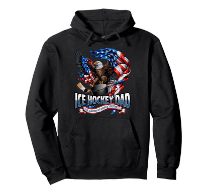 American Flag Patriotic Usa Ice Hockey Hoodie - Trendy Graphic for Adults - T-Shirt, Sweatshirt, Hoodie