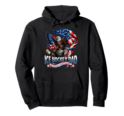 American Flag Patriotic Usa Ice Hockey Hoodie - Trendy Graphic for Adults - T-Shirt, Sweatshirt, Hoodie