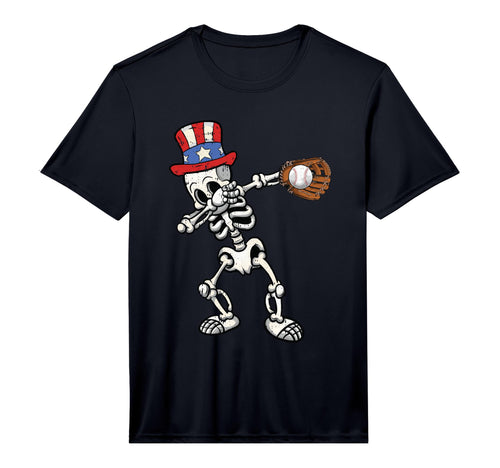Mens Dabbing Skeleton 4Th July Patriotic T-Shirt - Graphic Print Unisex - T-Shirt, Sweatshirt, Hoodie