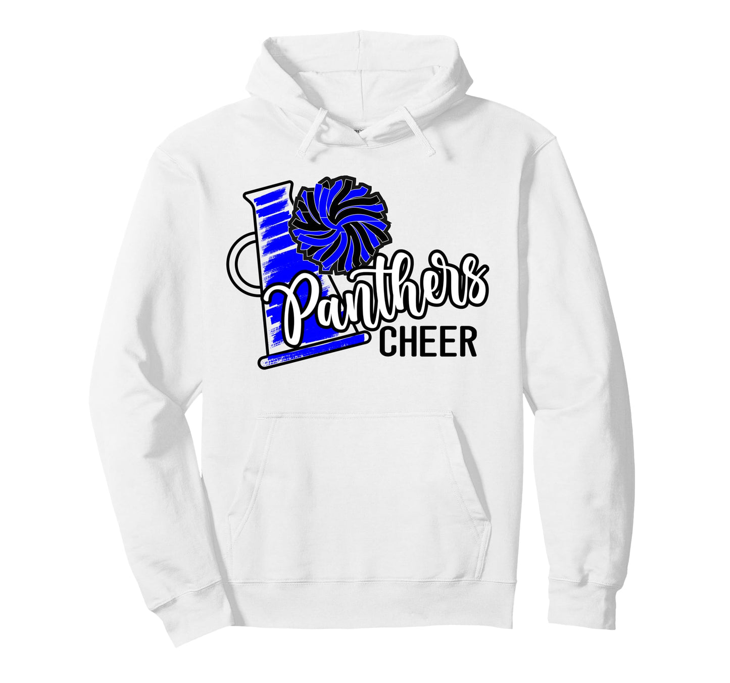 Panthers Cheer Mom Game Day Blue Hoodie - Casual Everyday Wear for Adults - T-Shirt, Sweatshirt, Hoodie