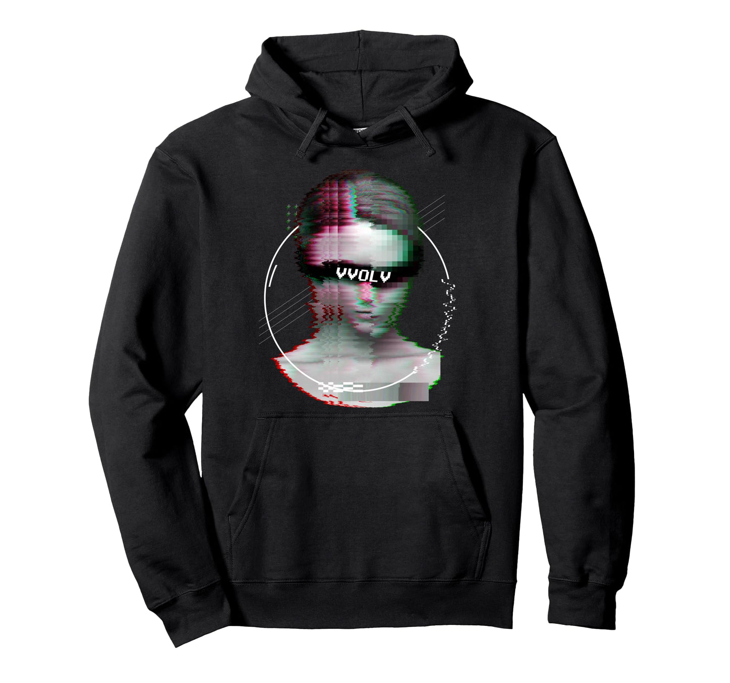 Vaporwave Retrowave Vvolv Glitch Aesthetic Hoodie - Streetwear Style Unisex - T-Shirt, Sweatshirt, Hoodie