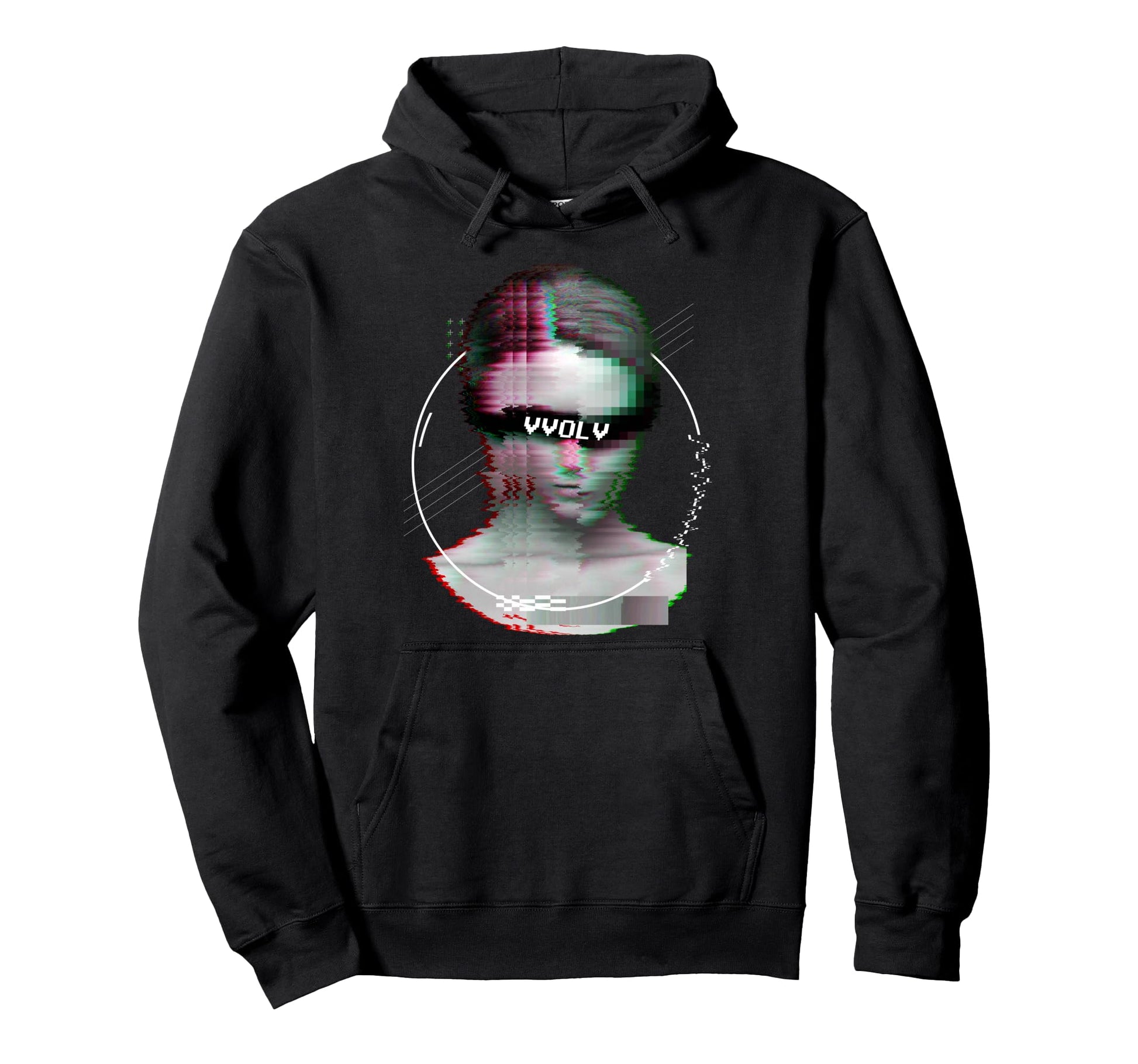 Vaporwave Retrowave Vvolv Glitch Aesthetic Hoodie - Streetwear Style Unisex - T-Shirt, Sweatshirt, Hoodie