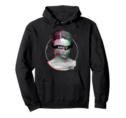 Vaporwave Retrowave Vvolv Glitch Aesthetic Hoodie - Streetwear Style Unisex - T-Shirt, Sweatshirt, Hoodie