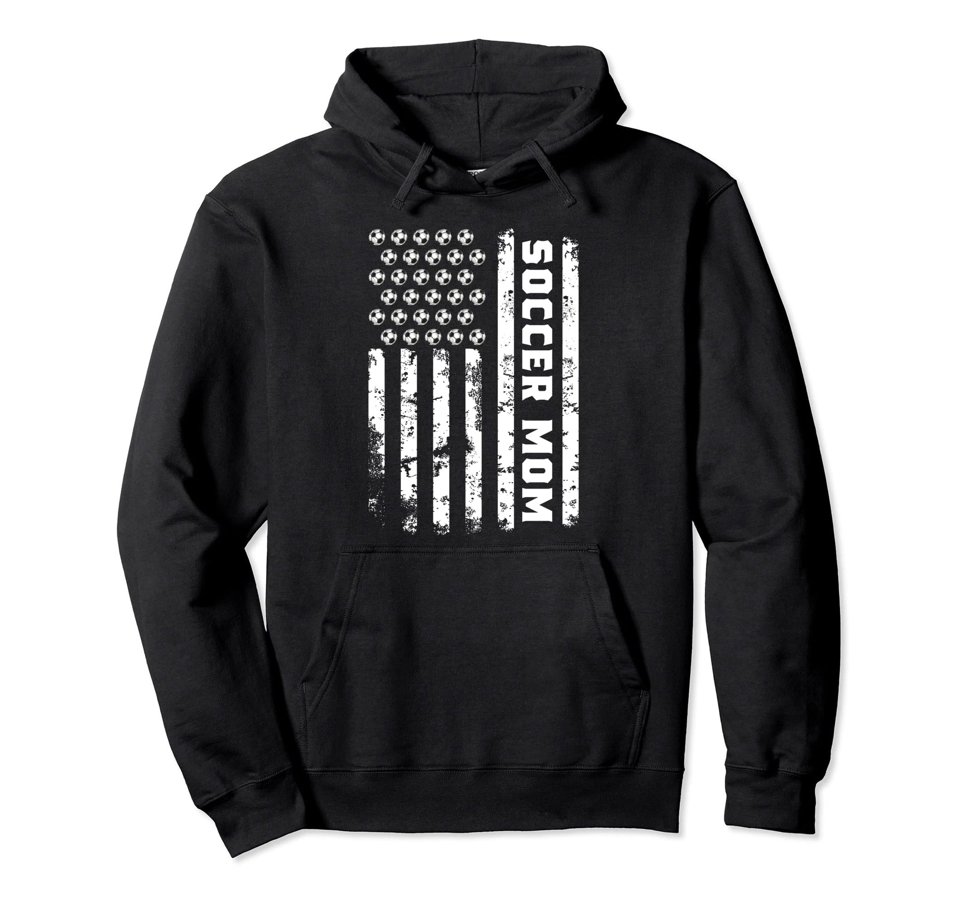 Soccer Mom Game Day Soccer Lovers Usa Flag Hoodie - Novelty Apparel Unisex - T-Shirt, Sweatshirt, Hoodie