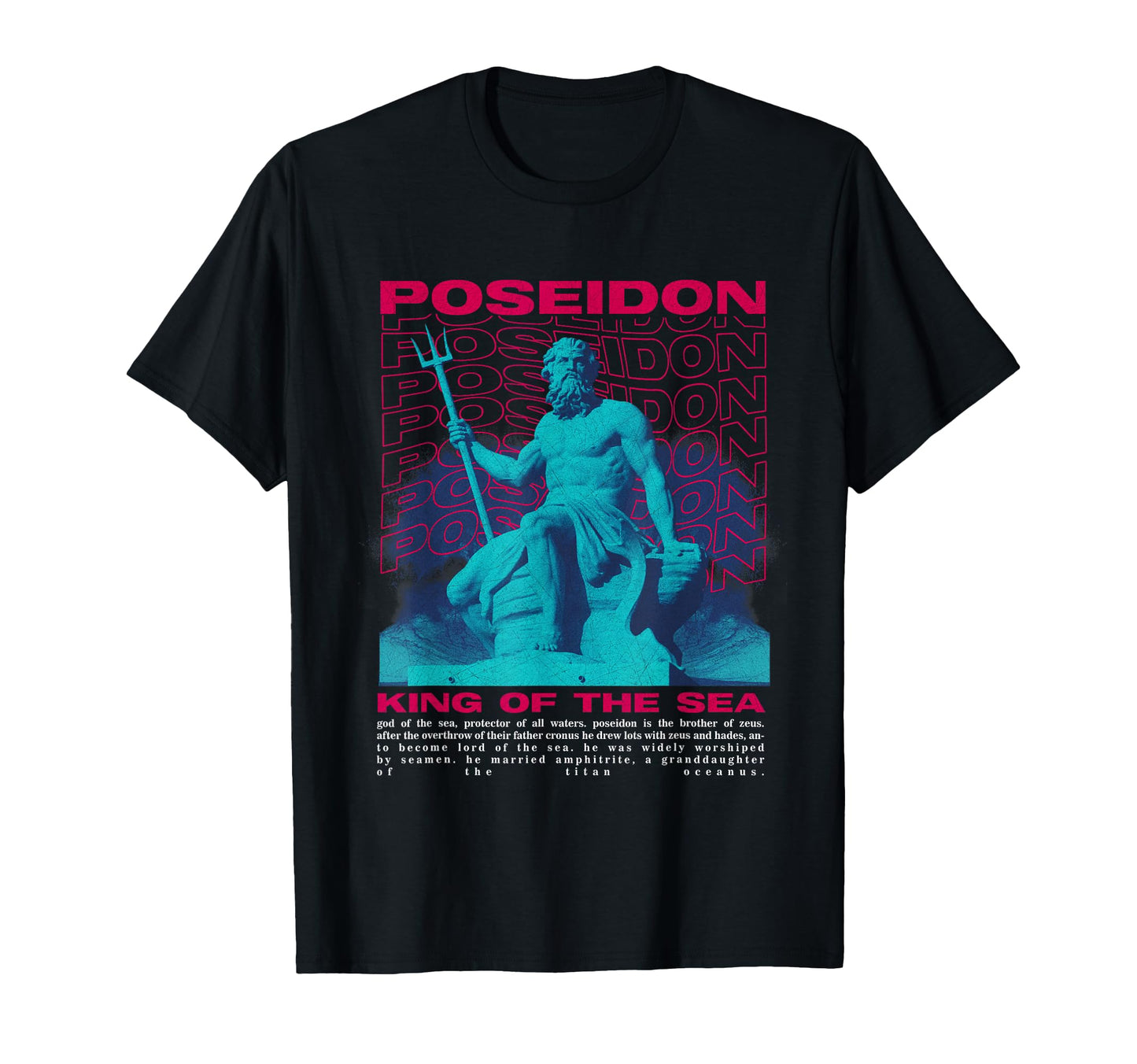 Poseidon King Sea Sad Aesthetic Edgy T-Shirt - Trendy Graphic Unisex - T-Shirt, Sweatshirt, Hoodie