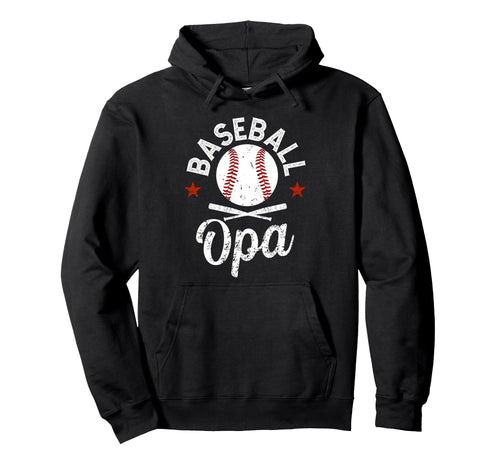 Baseball Opa Grandpa Baseball Player Hoodie - Fun Novelty Design Men Women - T-Shirt, Sweatshirt, Hoodie
