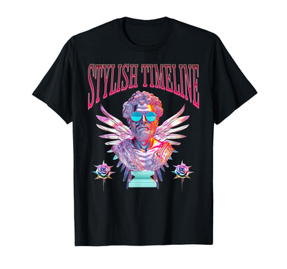Stylish Timeline Vaporwave Neo T-Shirt - Aesthetic Graphic Men Women - T-Shirt, Sweatshirt, Hoodie