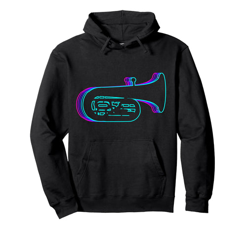 Tuba Instrument Tubist Vaporwave Hoodie - Unique Graphic Unisex - T-Shirt, Sweatshirt, Hoodie