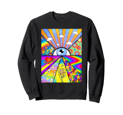Kidcore Aesthetic Eyes Flower Sweatshirt - Streetwear Style for Adults - T-Shirt, Sweatshirt, Hoodie