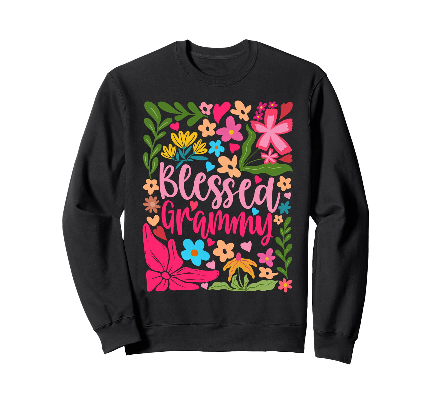 Blessed Grammy Boho Flowers Floral Sweatshirt - Trendy Graphic for Adults - T-Shirt, Sweatshirt, Hoodie