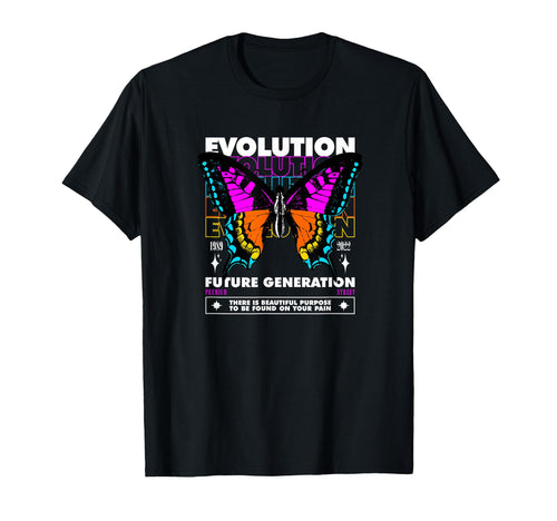 Butterfly Evolution Y2K Grunge T-Shirt - Trendy Graphic for Adults - T-Shirt, Sweatshirt, Hoodie