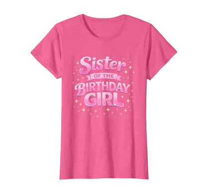 Sister Birthday Groovy Rainbow Stars T-Shirt - Unique Graphic Unisex - T-Shirt, Sweatshirt, Hoodie