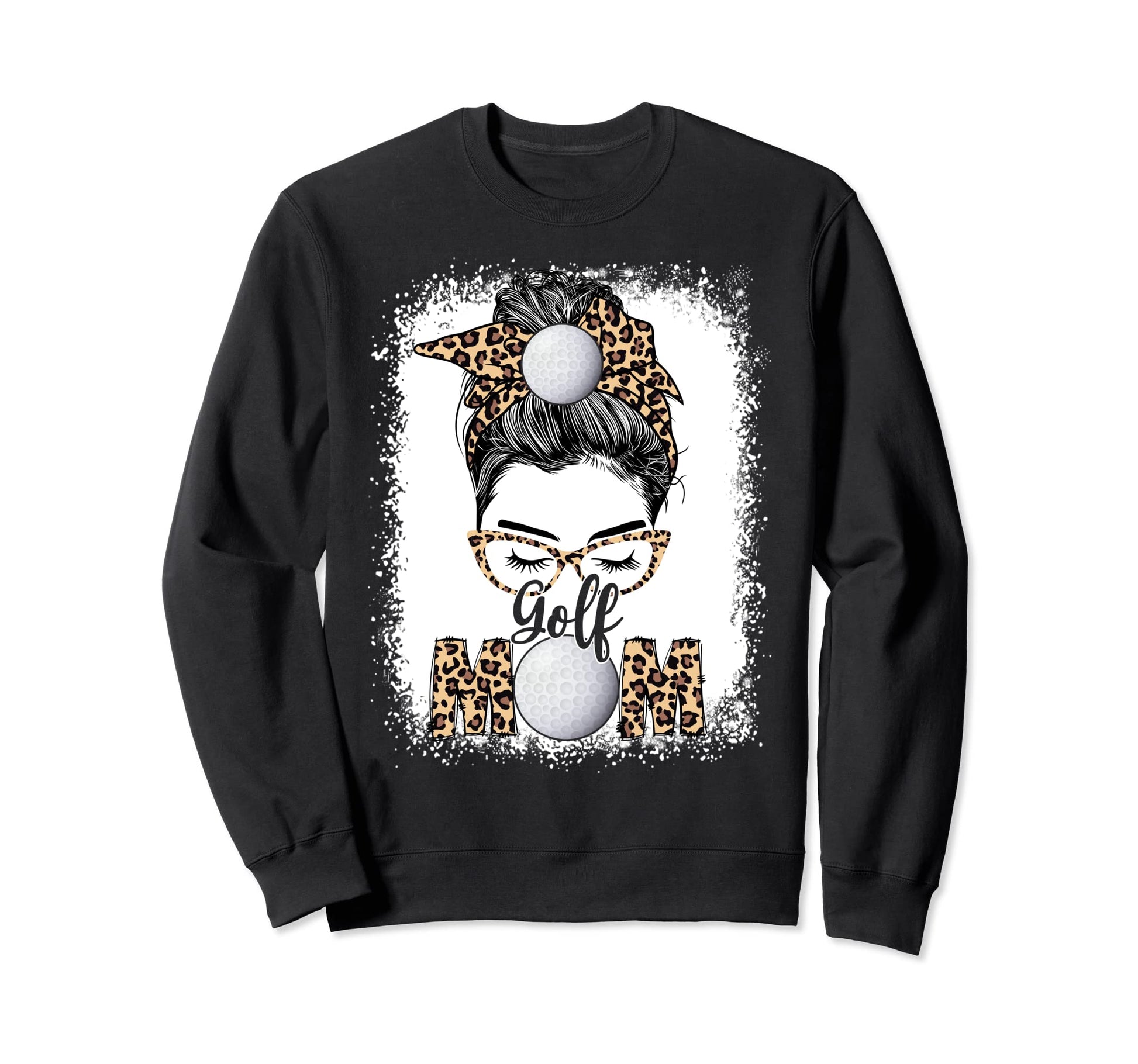 Golf Mom Game Day Messy Bun Sweatshirt - Casual Everyday Wear Men Women - T-Shirt, Sweatshirt, Hoodie
