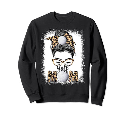 Golf Mom Game Day Messy Bun Sweatshirt - Casual Everyday Wear Men Women - T-Shirt, Sweatshirt, Hoodie