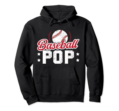 Baseball Pop Grandpa Pop Baseball Player Hoodie - Streetwear Style Unisex - T-Shirt, Sweatshirt, Hoodie