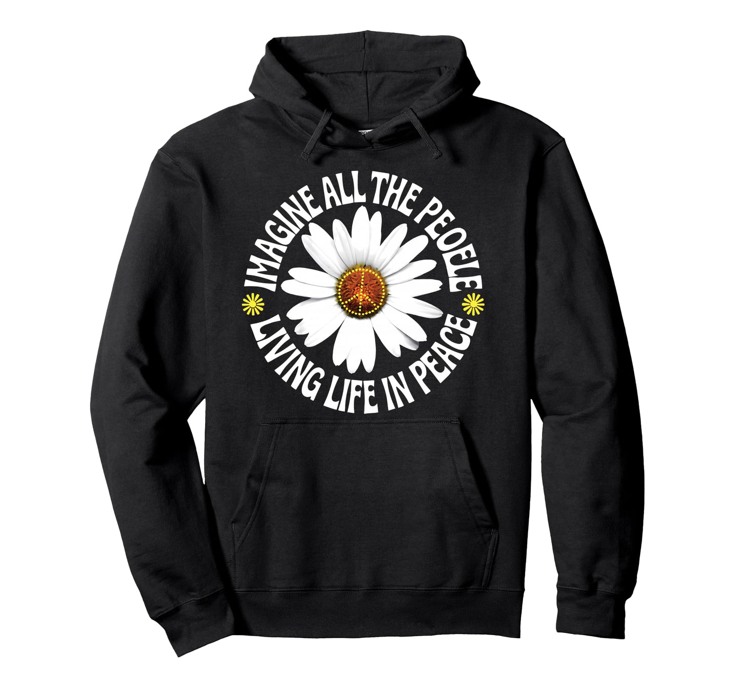 Peace Flower Imagine All People Boho Hoodie - Streetwear Style Men Women - T-Shirt, Sweatshirt, Hoodie