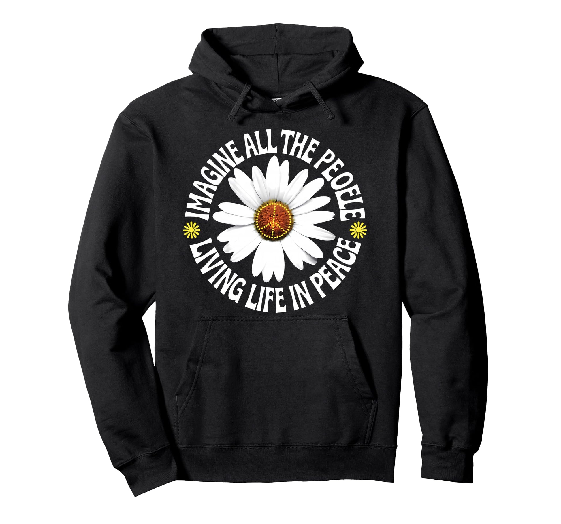 Peace Flower Imagine All People Boho Hoodie - Streetwear Style Men Women - T-Shirt, Sweatshirt, Hoodie