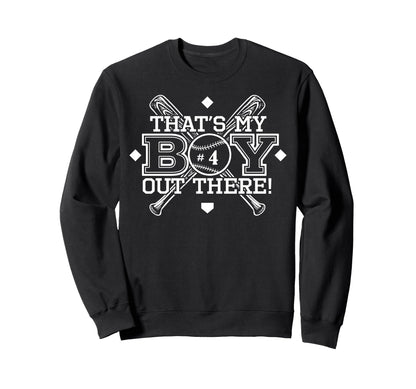 Baseball Mom Dad Thats My Proud Parent Sweatshirt - Unique Graphic Unisex - T-Shirt, Sweatshirt, Hoodie