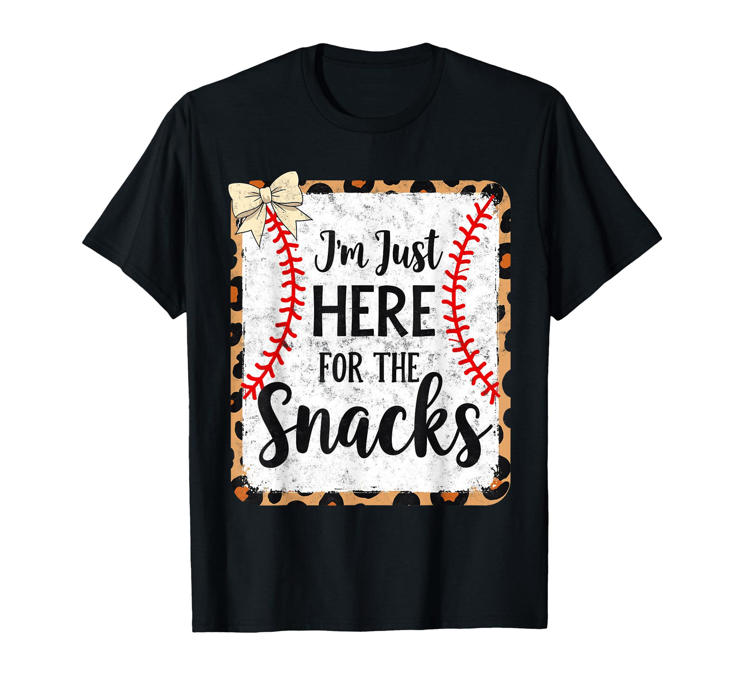 Im Just Here Snack Baseball Joke Mom T-Shirt - Trendy Graphic for Adults - T-Shirt, Sweatshirt, Hoodie