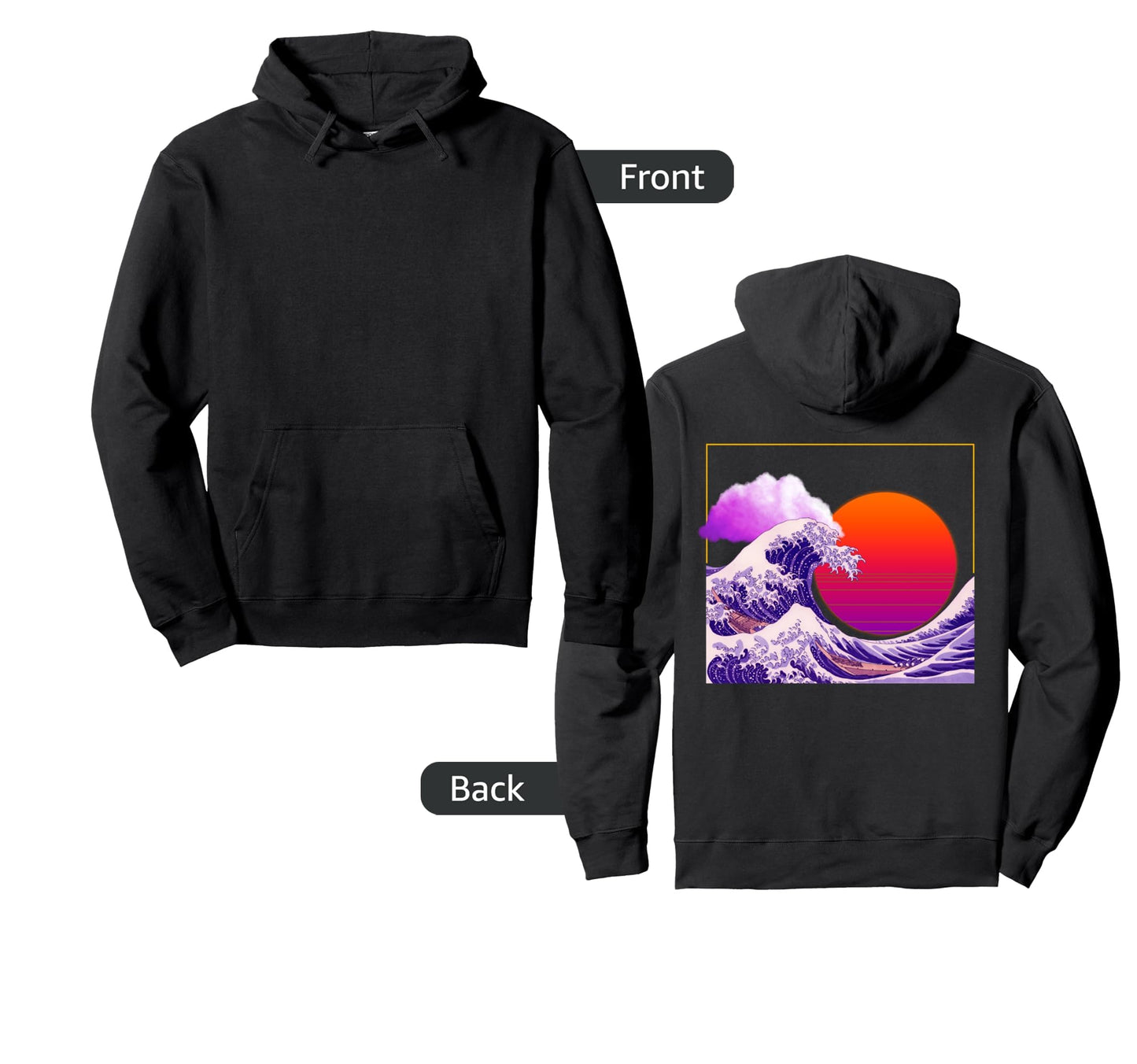 Vaporwave Aesthetic Japanese Wave Hoodie - Novelty Apparel for Adults - T-Shirt, Sweatshirt, Hoodie
