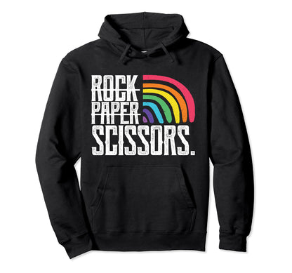 Rock Paper Scissors Rainbow Hoodie - Streetwear Style for Adults - T-Shirt, Sweatshirt, Hoodie