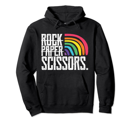 Rock Paper Scissors Rainbow Hoodie - Streetwear Style for Adults - T-Shirt, Sweatshirt, Hoodie