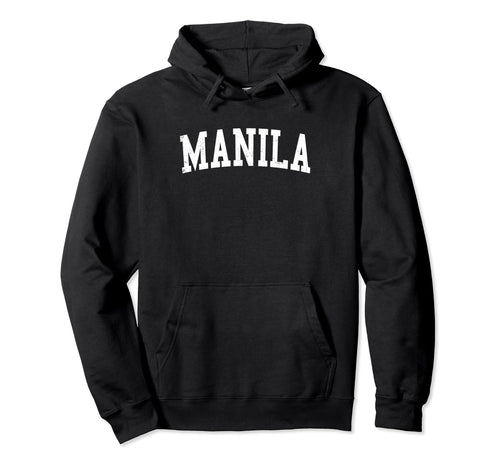 Manila Philippines Distressed White Hoodie - Minimalist Print for Adults - T-Shirt, Sweatshirt, Hoodie