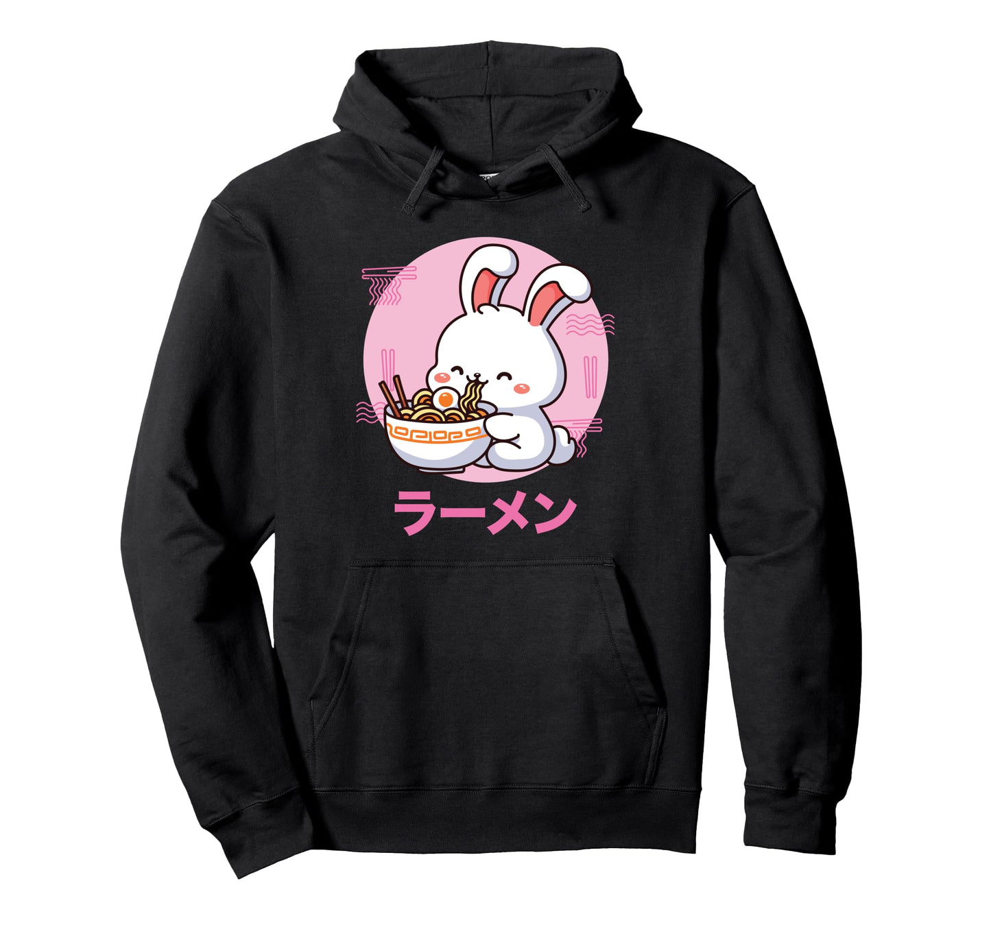 Rabbit Ramen Kawaii Otaku Japanese Hoodie - Fun Novelty Design Unisex - T-Shirt, Sweatshirt, Hoodie