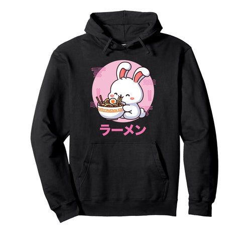 Rabbit Ramen Kawaii Otaku Japanese Hoodie - Fun Novelty Design Unisex - T-Shirt, Sweatshirt, Hoodie
