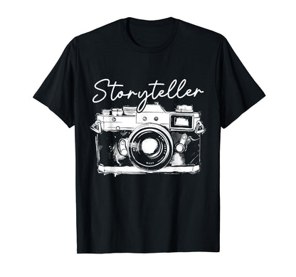 Photographer Storyteller Camera T-Shirt - Novelty Apparel Unisex - T-Shirt, Sweatshirt, Hoodie