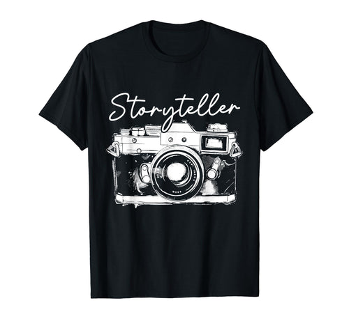 Photographer Storyteller Camera T-Shirt - Novelty Apparel Unisex - T-Shirt, Sweatshirt, Hoodie