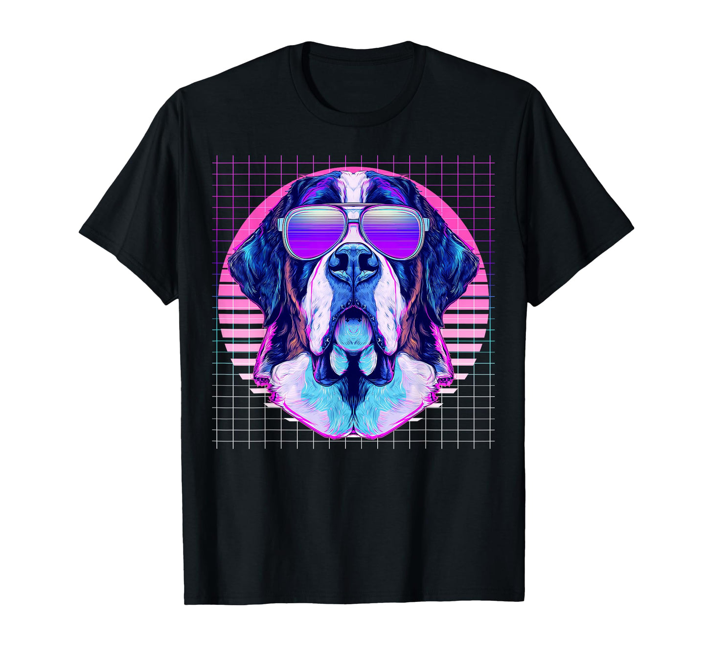 St Bernard Sunglasses Dog T-Shirt - Fun Novelty Design for Adults - T-Shirt, Sweatshirt, Hoodie