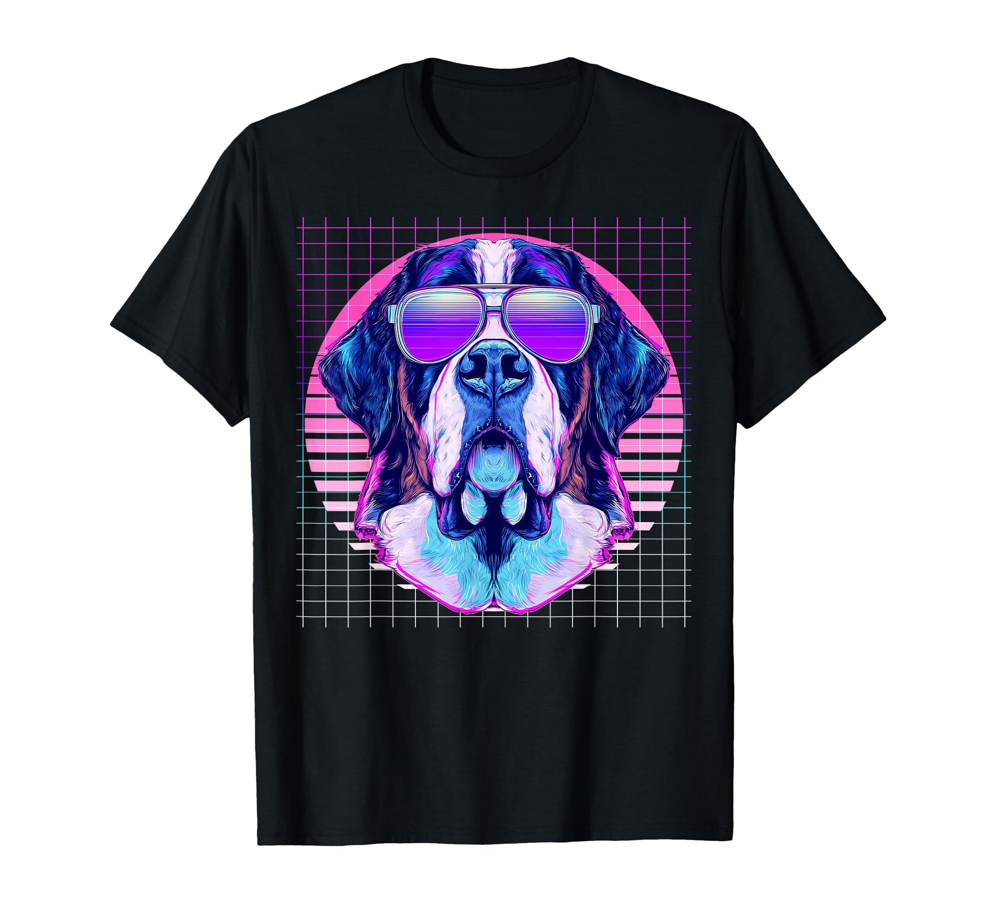 St Bernard Sunglasses Dog T-Shirt - Fun Novelty Design for Adults - T-Shirt, Sweatshirt, Hoodie