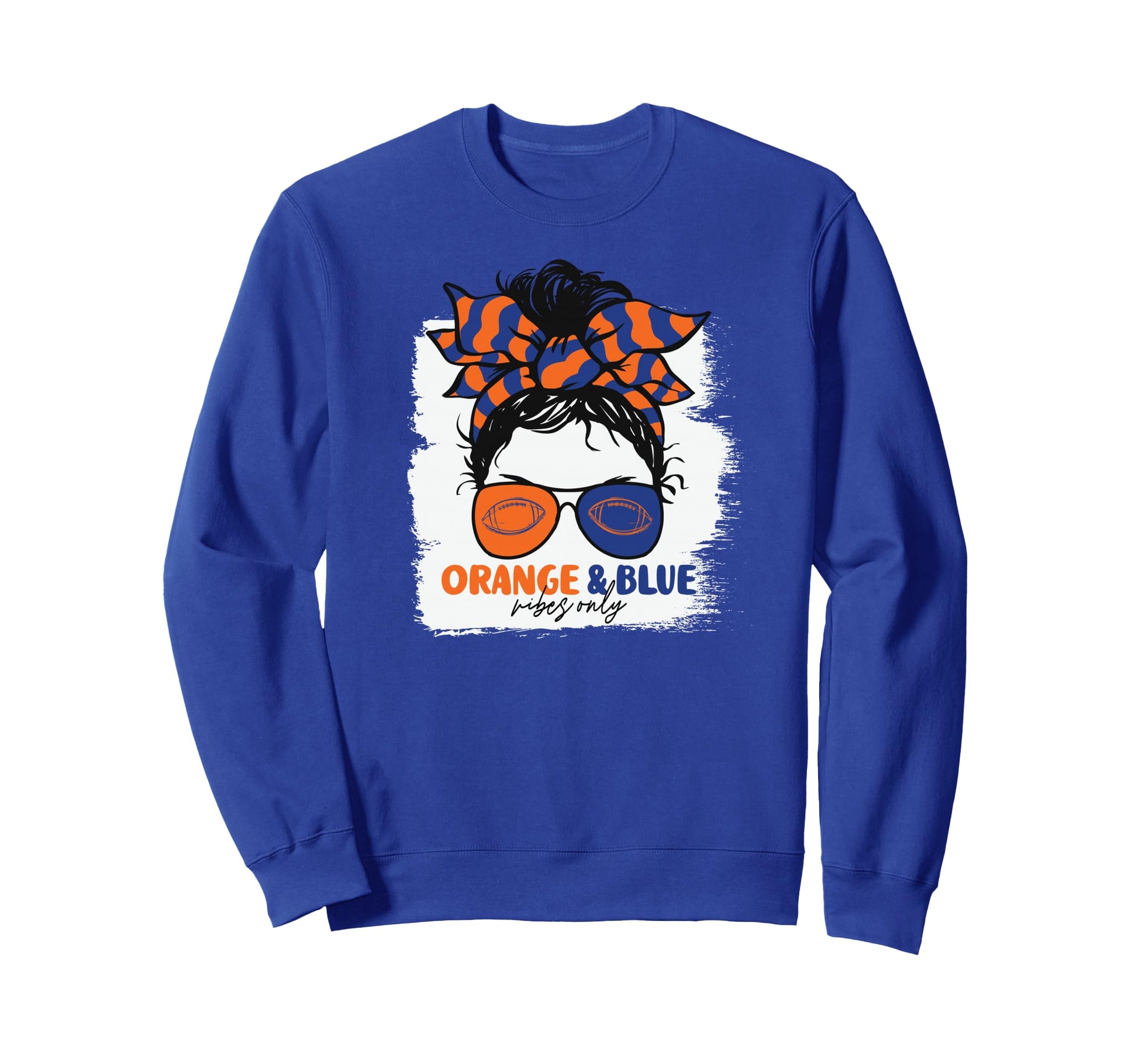 Orange And Blue Vibes Only Sweatshirt - Fun Novelty Design for Adults - T-Shirt, Sweatshirt, Hoodie
