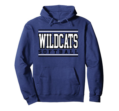 Wildcats Softball Mom Game Day School Hoodie - Aesthetic Graphic Men Women - T-Shirt, Sweatshirt, Hoodie