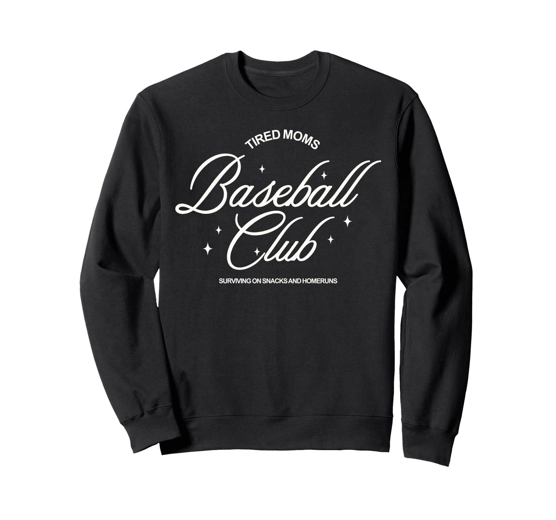 Tired Moms Baseball Club Baseball Sweatshirt - Minimalist Print for Adults - T-Shirt, Sweatshirt, Hoodie