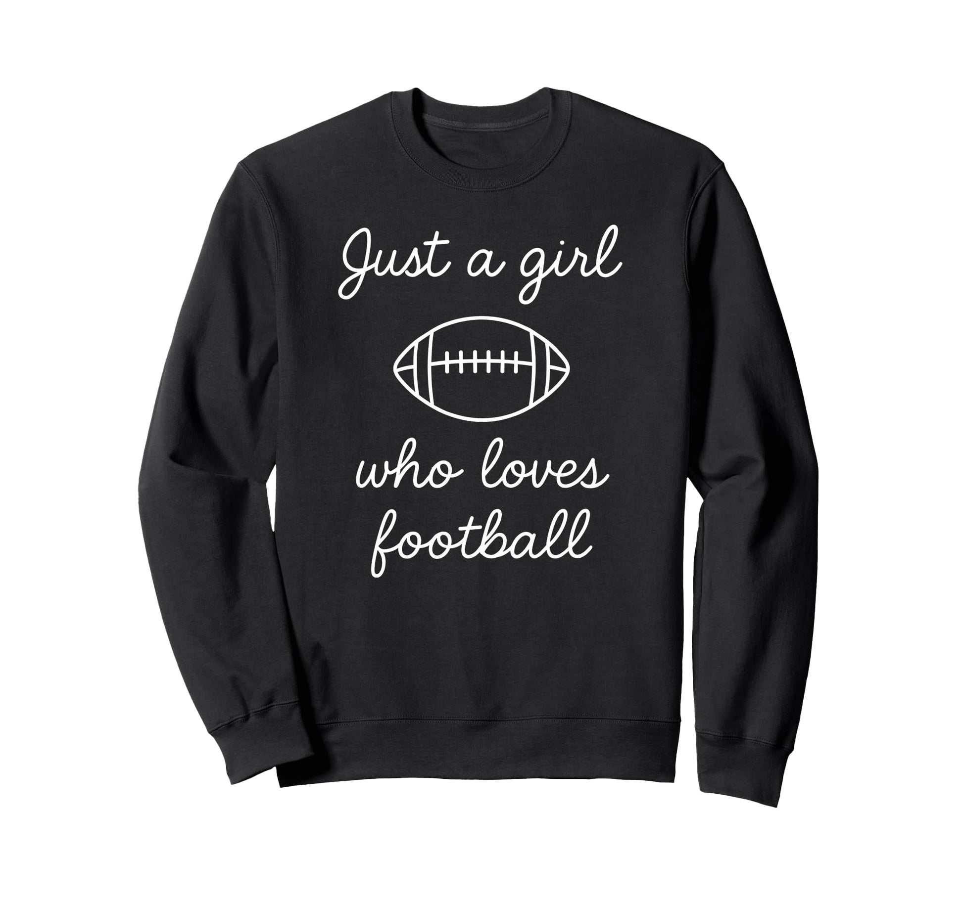 Just Who Loves Football Script Game Day Sweatshirt - Trendy Graphic Unisex - T-Shirt, Sweatshirt, Hoodie