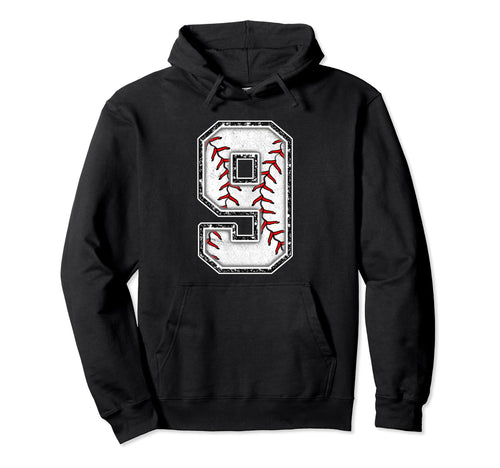 9 Years Old Birthday Baseball Theme Hoodie - Casual Everyday Wear Unisex - T-Shirt, Sweatshirt, Hoodie