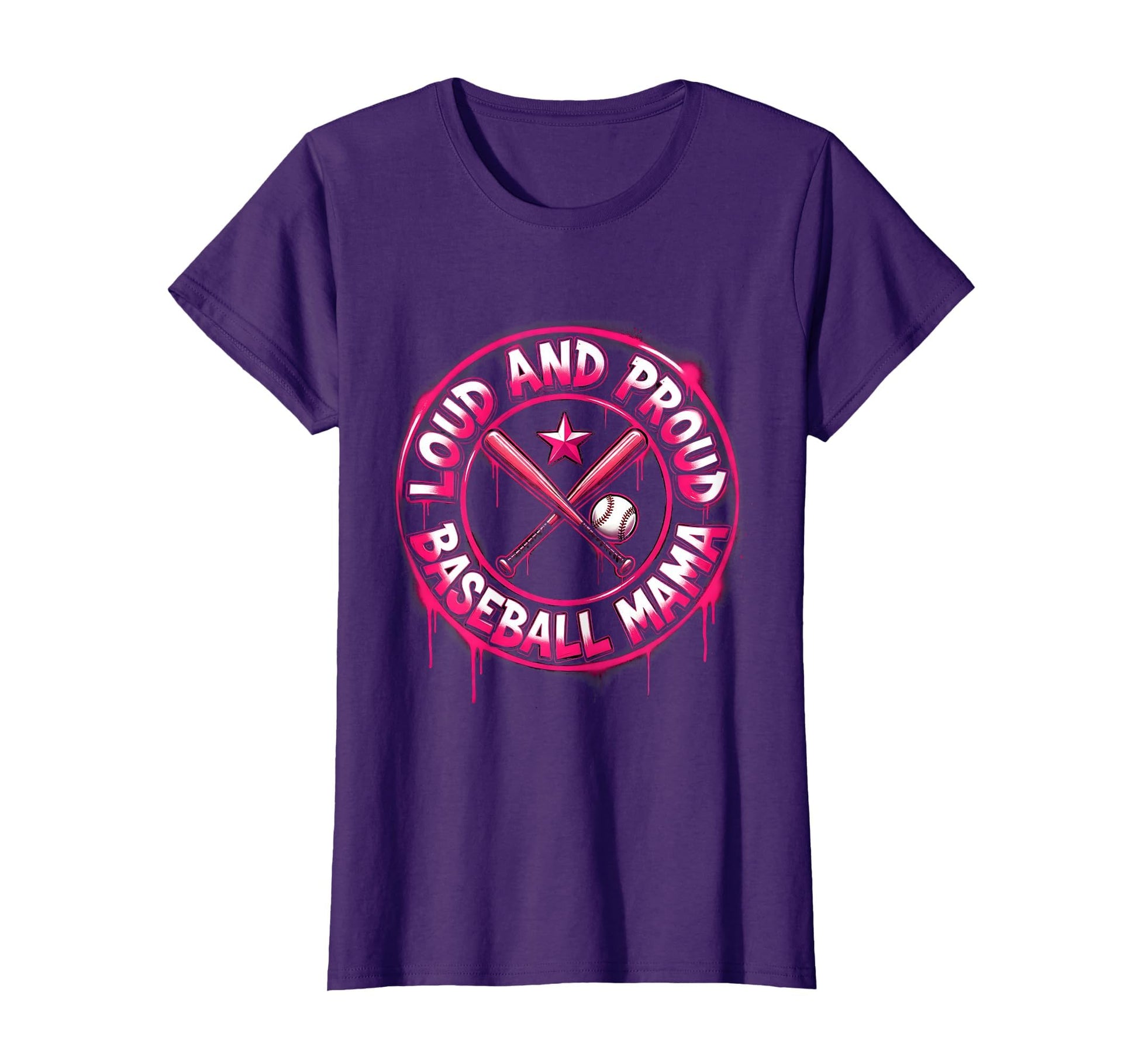 Loud And Proud Baseball Mama T-Shirt - Unique Graphic for Adults - T-Shirt, Sweatshirt, Hoodie